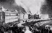 The great fire at the theatre 1863